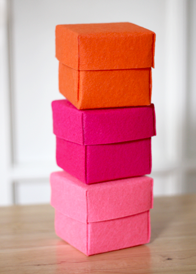 diy storage containers - felt