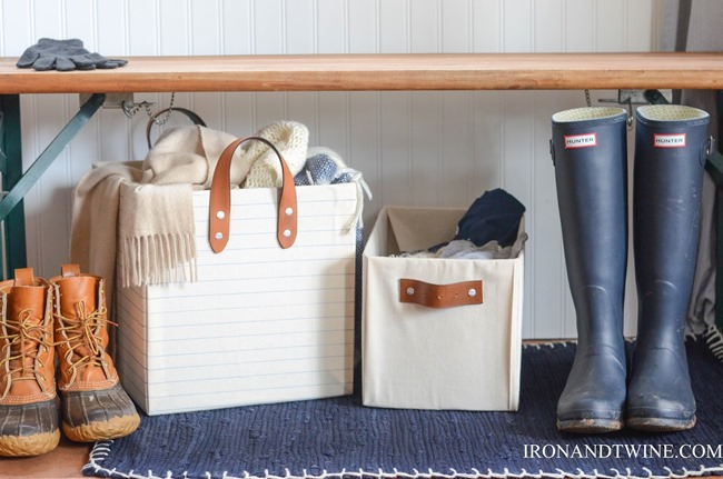 diy storage containers - leather