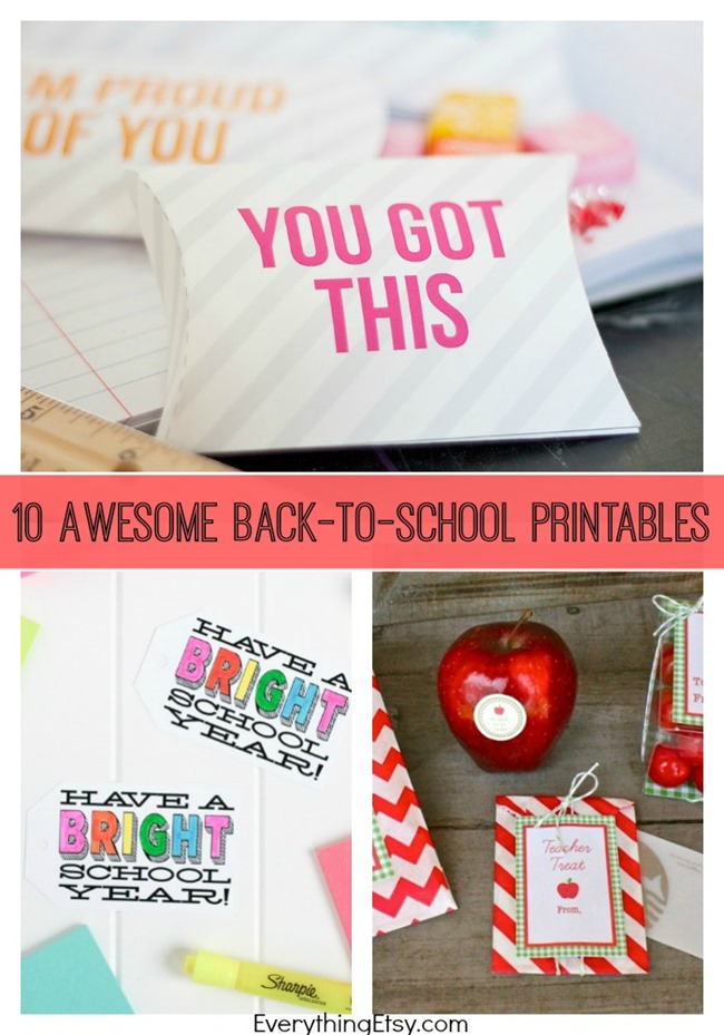 10 Back-to-School Printables on EverythingEtsy.com