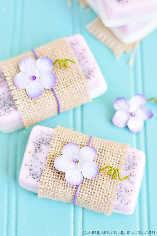 DIY homemade soap - lavender lemon