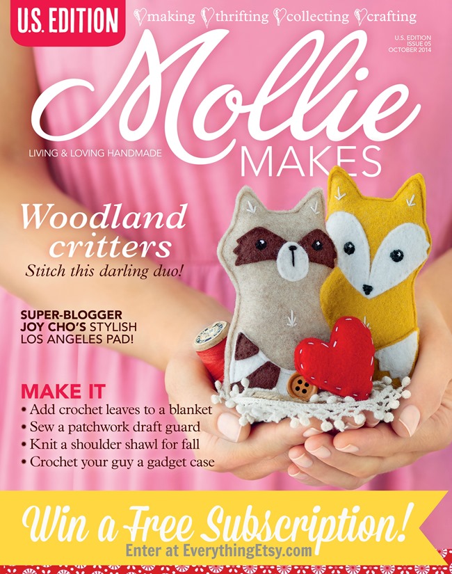 Win a subscription of Mollie Makes Magazine on EverythingEtsy.com