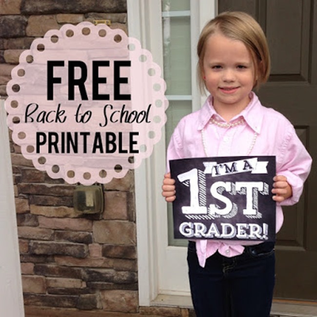 back to school printable sign for all grades