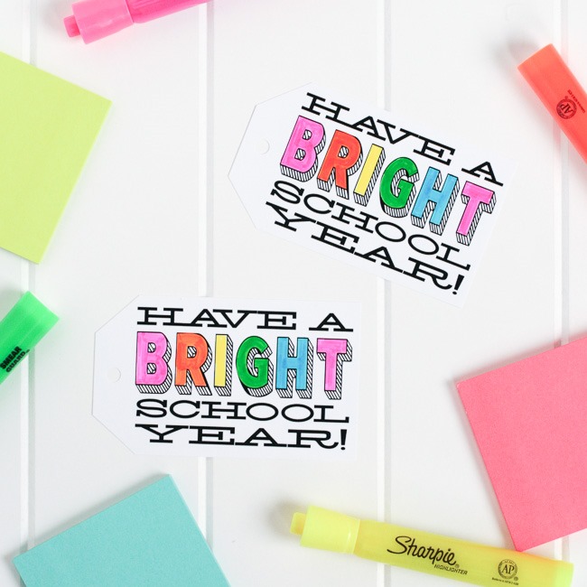 back to school printables - bright new day