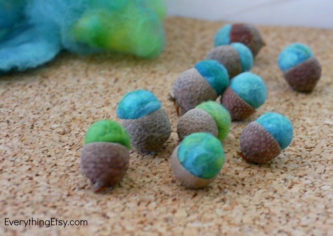 Felt Acorn Tutorial - Fall Home Decor on EverythingEtsy.com