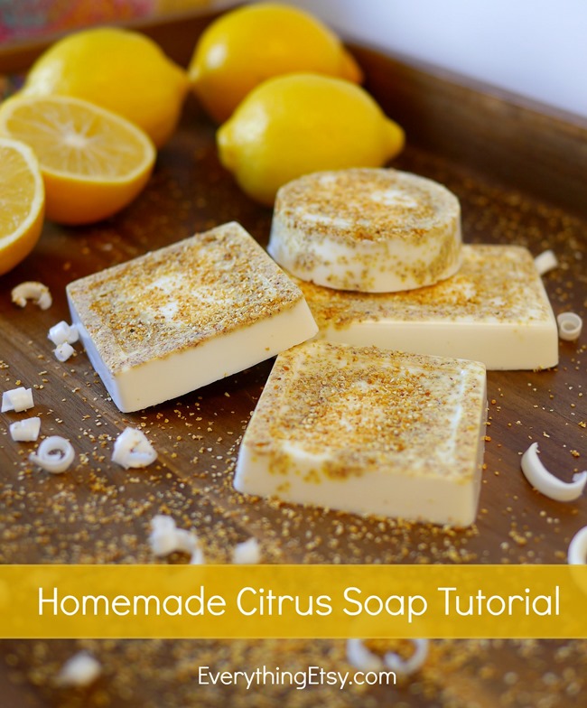 Homemade Citrus Soap Tutorial on EverythingEtsy.com