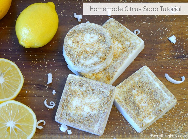 Homemade Citrus Soap on EverythingEtsy.com - Handmade Gift Idea!