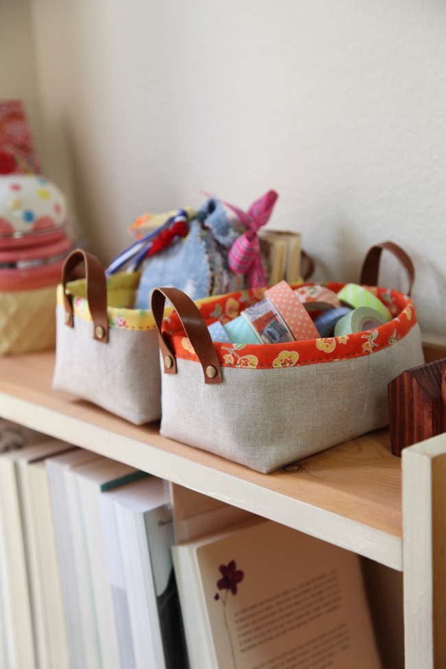 crafty ways to organize - fabric basket tutorial