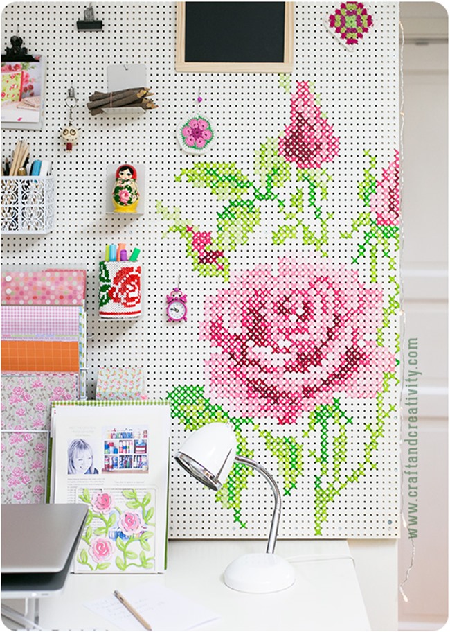 crafty ways to organize - pegboard