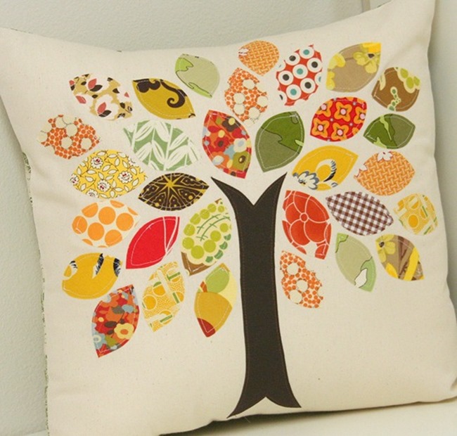 fall sewing tutorial - tree pillow