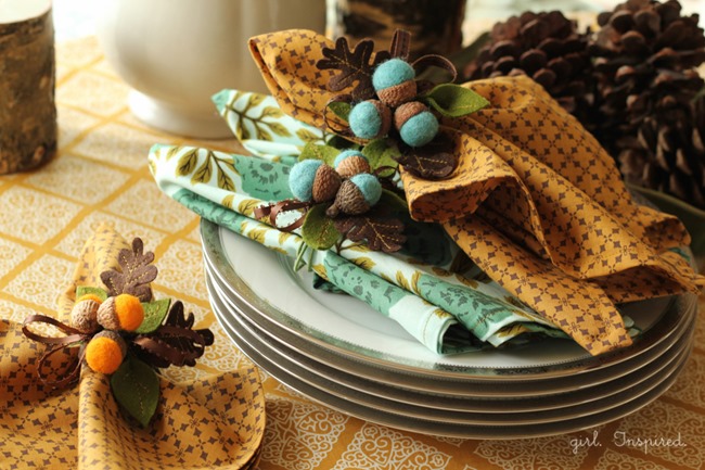 fall sewing tutorials - fall diy napkins