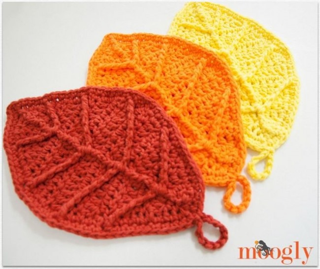 Crochet Leaf Pattern for fall