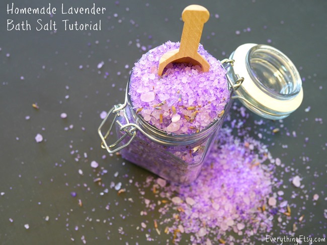 Homemade Lavender Bath Salt Tutorial