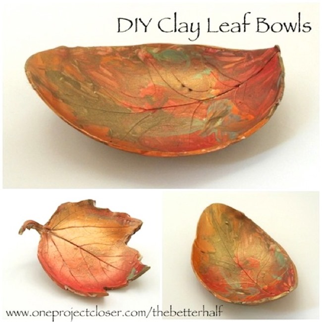 clay leaf bowl diy