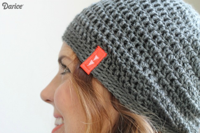 free crochet hat pattern - grey beanie