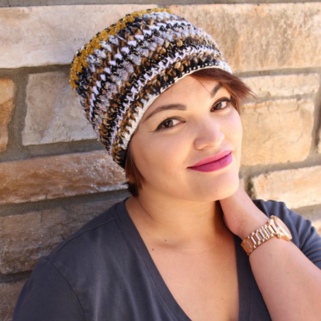 free crochet hat pattern - scrap hat