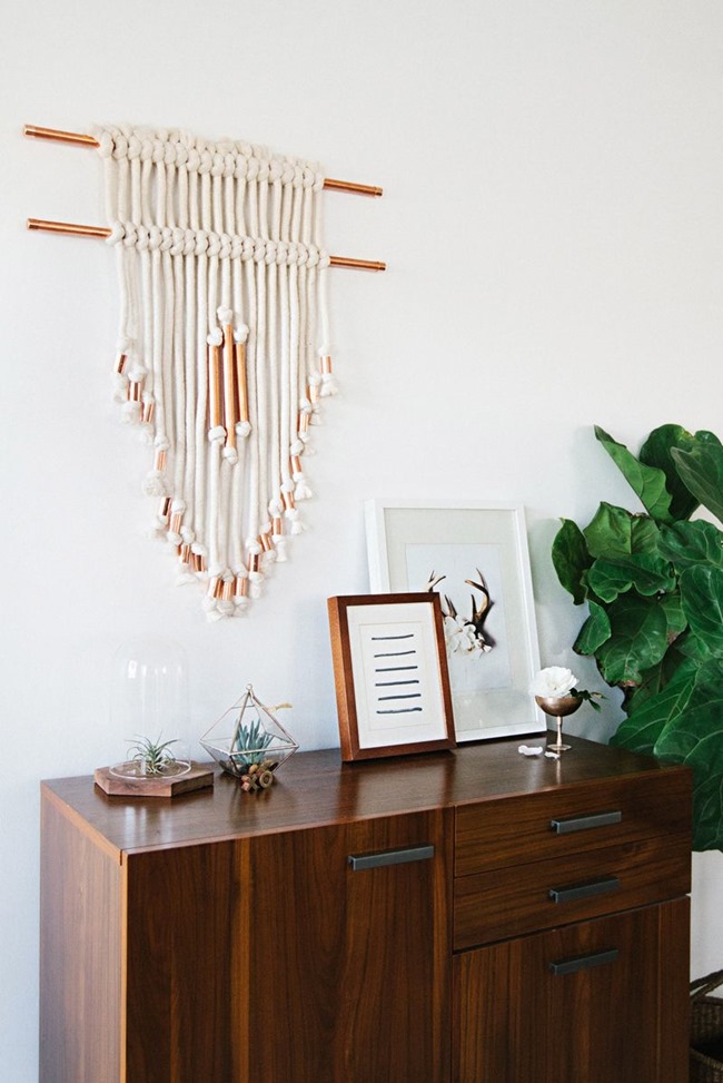 DIY weave wall hanging