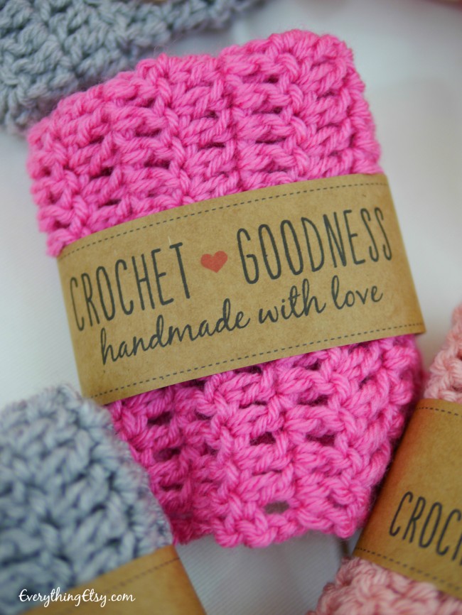 Handmade with love printable label on EverythingEtsy.com