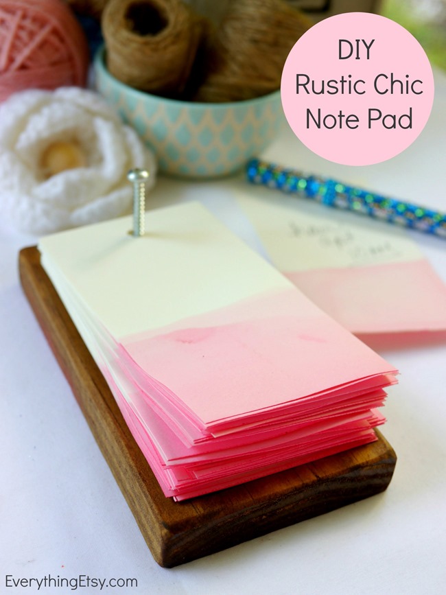 DIY Rustic Chic Note Pad - EverythingEtsy.com