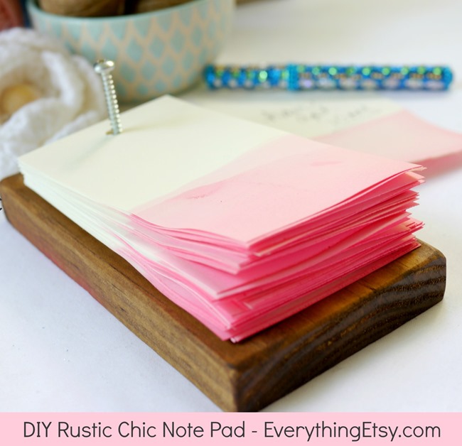 DIY Rustic Chic Note Pad on EverythingEtsy.com