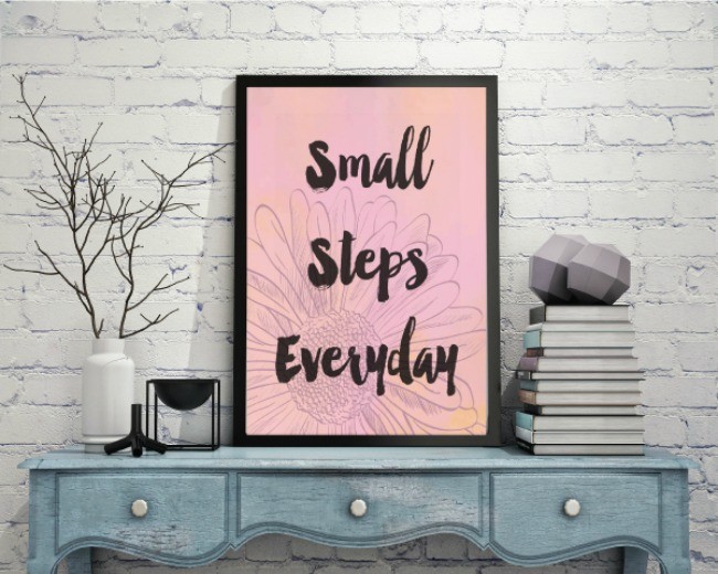 Small Steps Everyday - Quote - Free Printable - EverythingEtsy.com