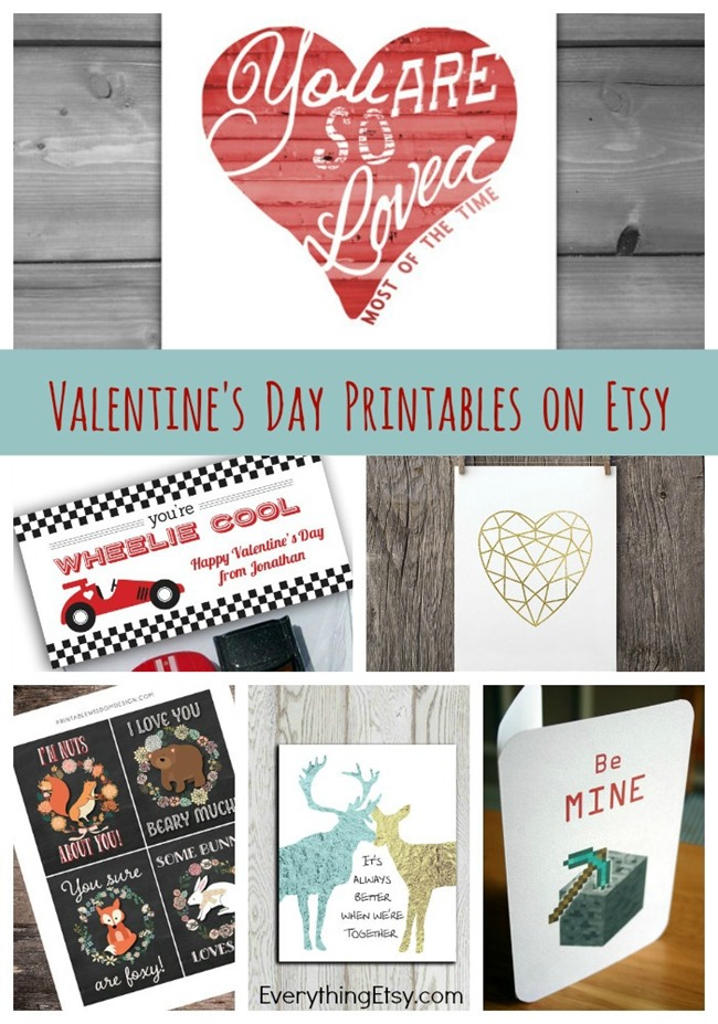 Valentine's Day Printables on Etsy - Downloads