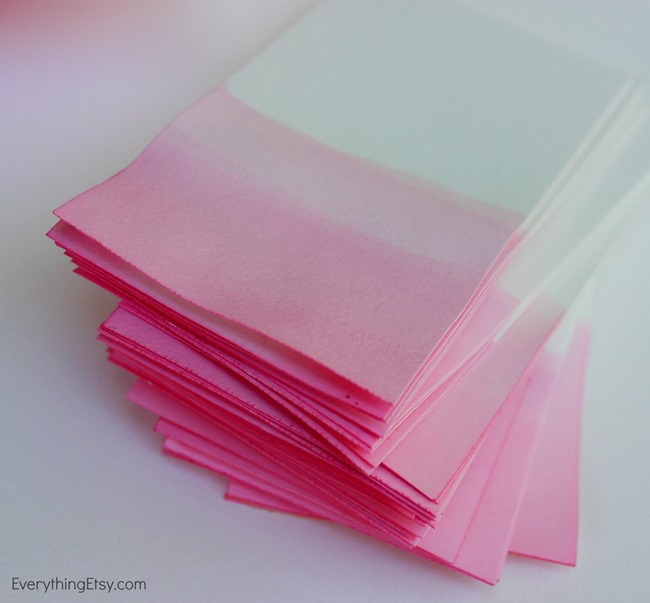 dyed paper diy