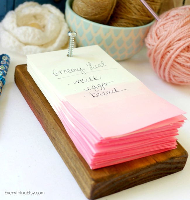 how to make a rustic note pad