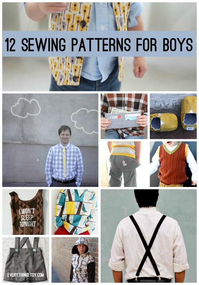 12 Sewing patterns for Boys on EverythingEtsy.com