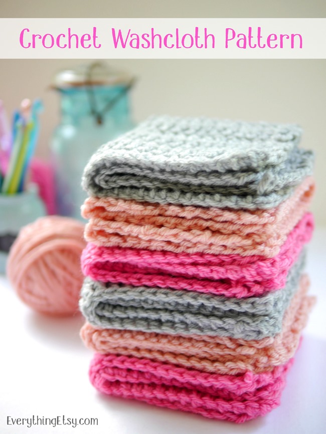 Crochet Washcloth Pattern free EverythingEtsy