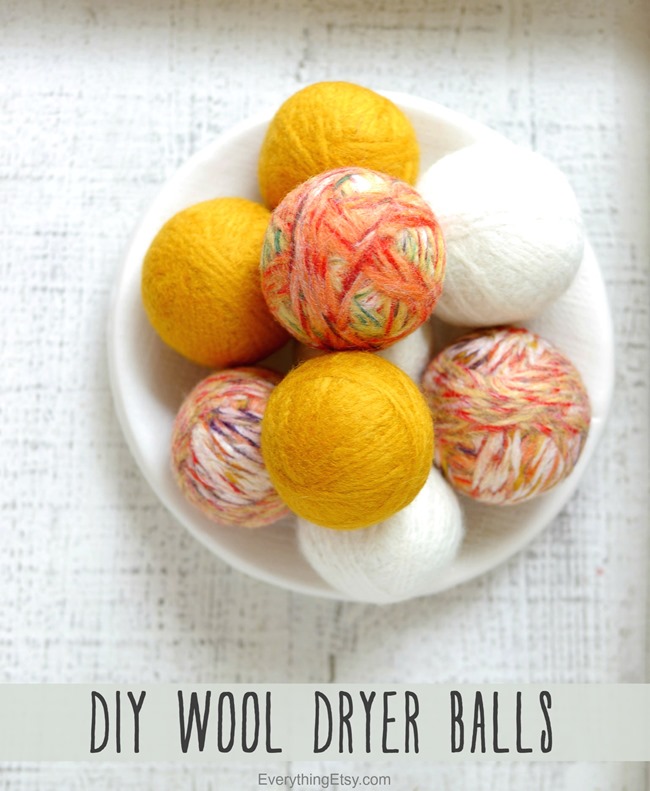 DIY Wool Dryer Balls and All Natural Laundry Tips on EverythingEtsy.com