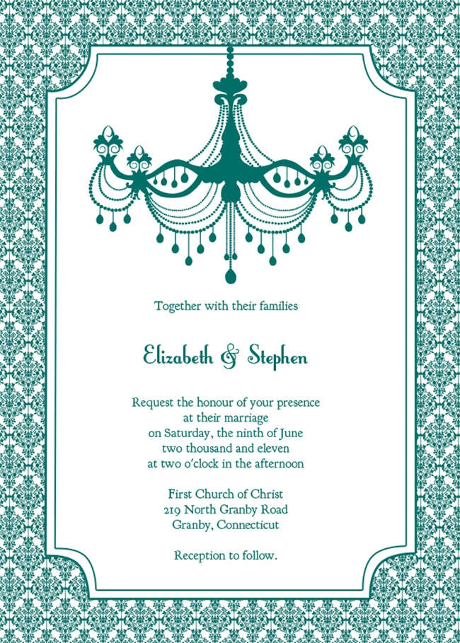 free DIY Wedding Invitation Printable - elegant