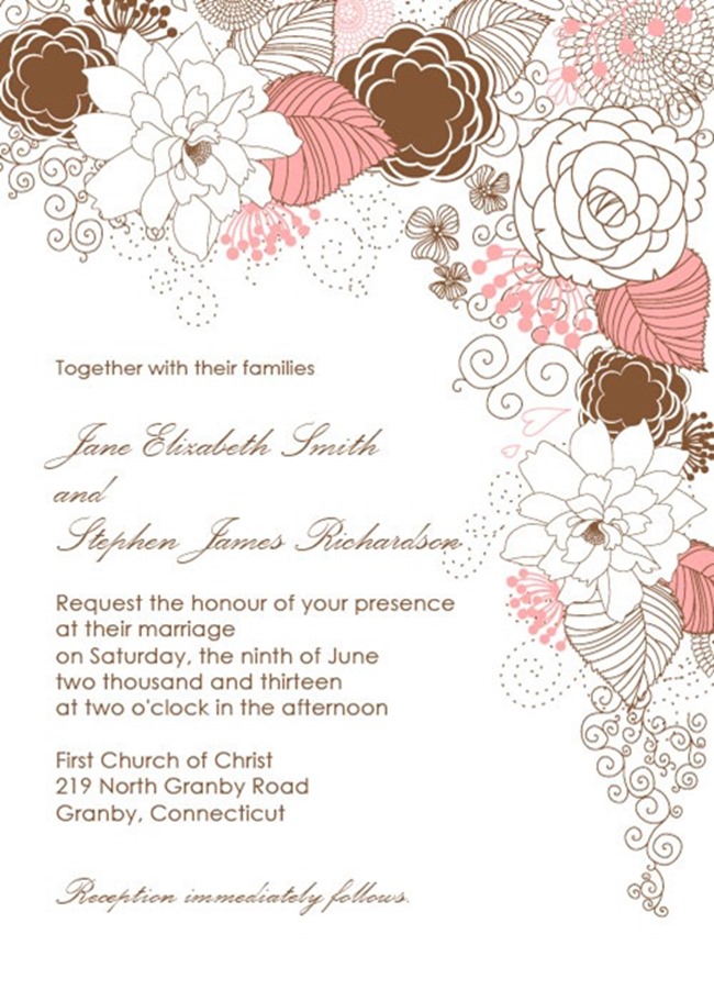 free diy wedding invitation printable - garden