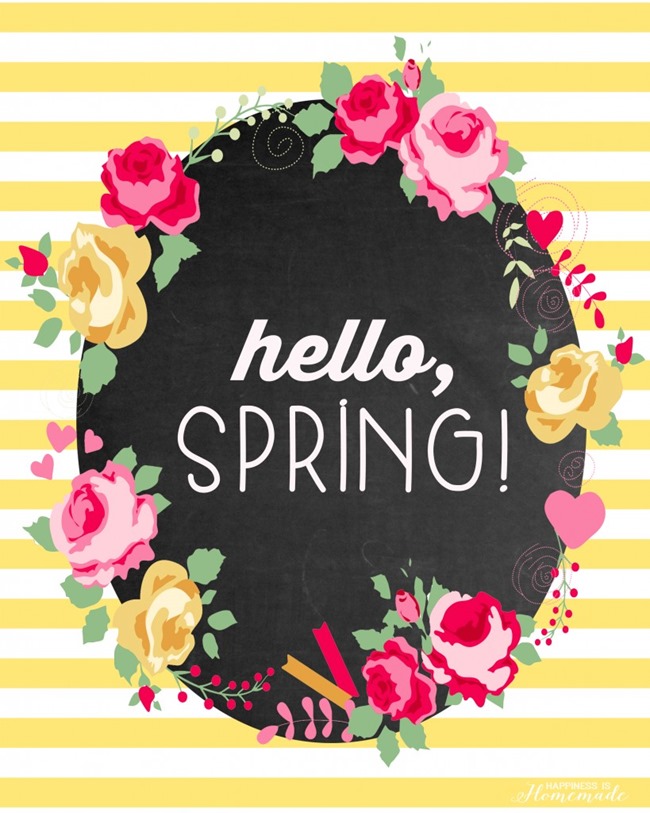 free spring printable - yellow