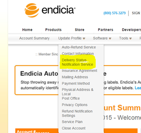 Endicia's New Delivery Notifications {Etsy Business}