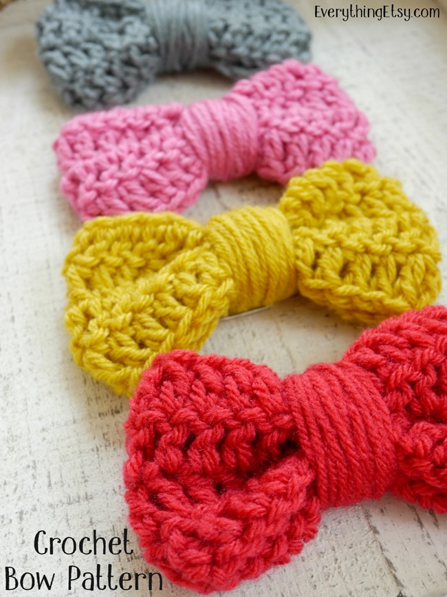 Crochet Bow Tutorial - Pattern on EverythingEtsy.com