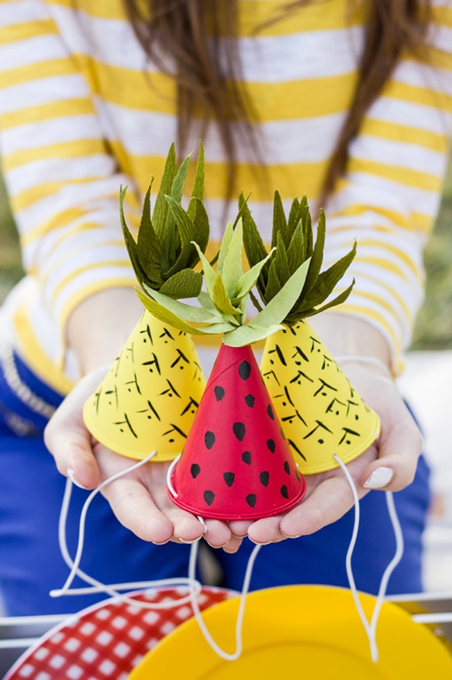 Printable Pineapple Party Hats