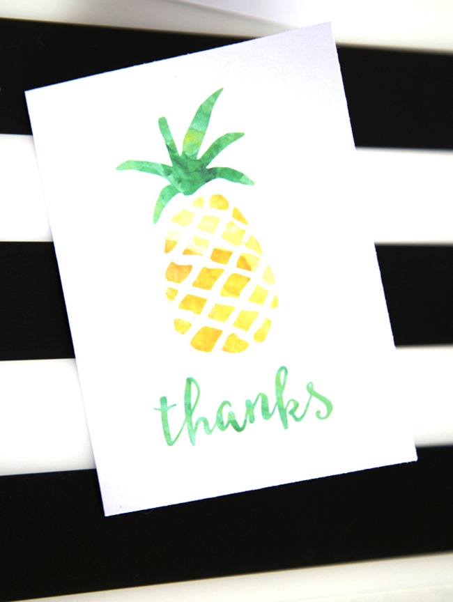 pineapple printable card