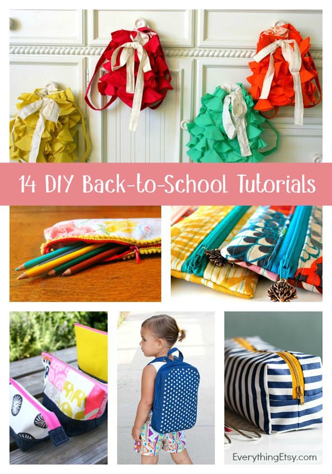 DIY Back-to-School Sewing Tutorials - Backpacks and Pencil Cases -EverythingEtsy.com