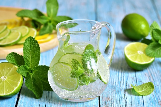 Summer lime and mint lemonade.