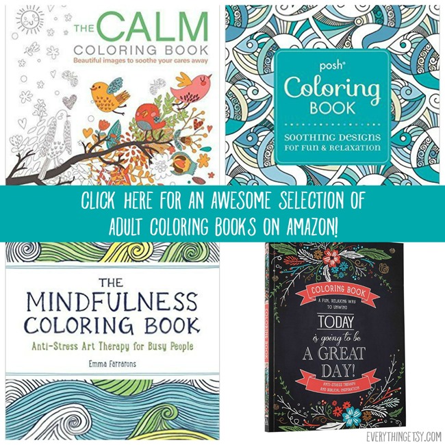 Selection of Adult Coloring Books on Amazon - EverythingEtsy.com