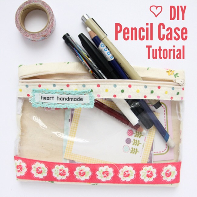 back to school DIY pencil case tutorial sewing pattern