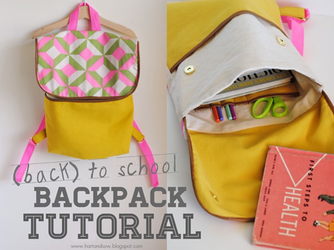 back to school backpack tutorial