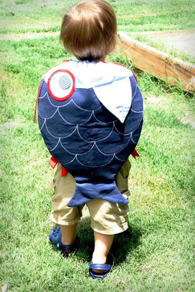 fish backpack diy