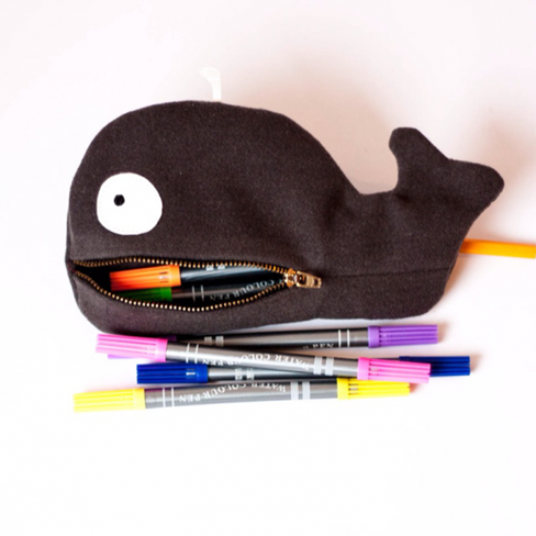 whale pencil case sewing tutorial