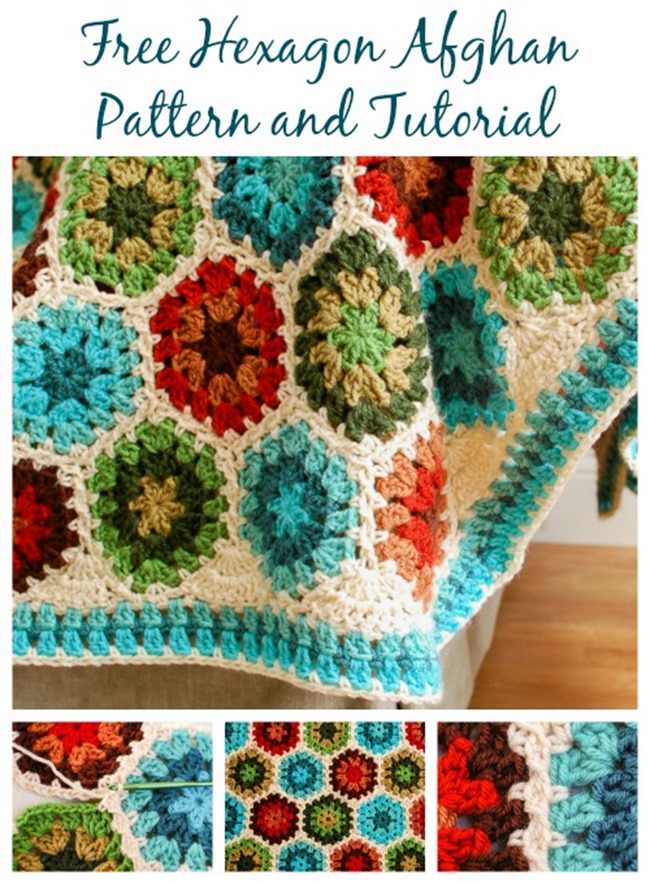 Free Crochet Throw Patterns - hexegon