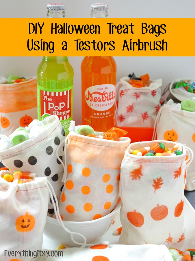 Testors Airbrush DIY Halloween Treat Bags...fun! - EverythingEtsy.com