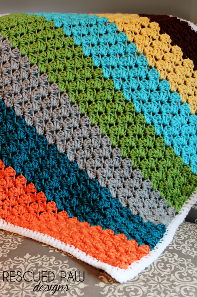 free crochet throw patterns - blanet stitch