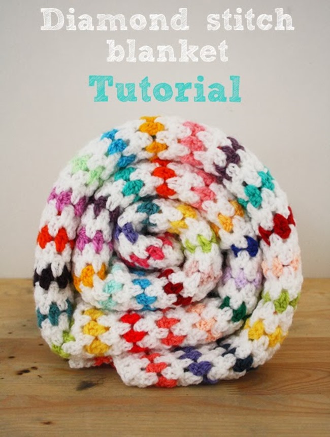 free crochet throw patterns - diamond stitch