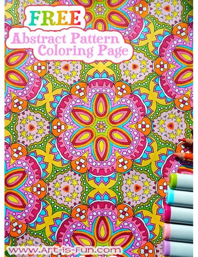 Free coloring pages for adults - abstract