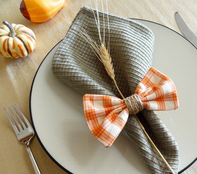 DIY Plaid Gift - Napkin Rings